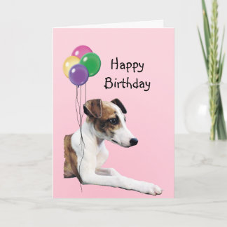 Whippet Happy Birthday Card