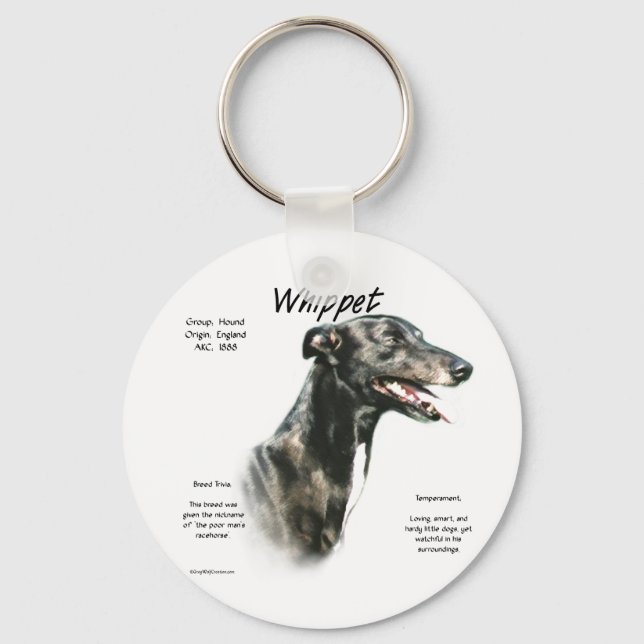 Whippet History Design Keychain (Front)