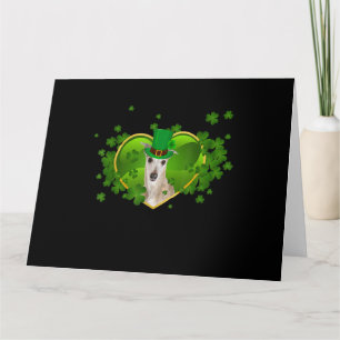Whippet Irish Cute St Patrick Day Dog Lover Gifts Card