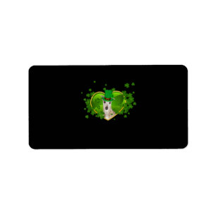 Whippet Irish Cute St Patrick Day Dog Lover Gifts Label
