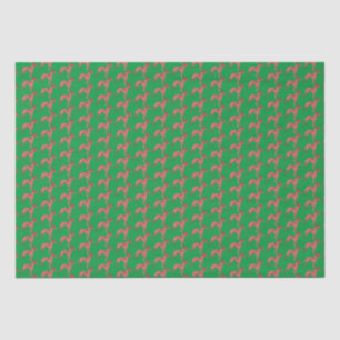 Whippet Italian Gray Christmas Dog Silhouette Gren Tissue Paper