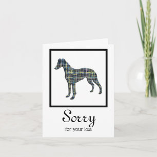 Whippet / Italian Greyhound Dog Pet Sympathy Card
