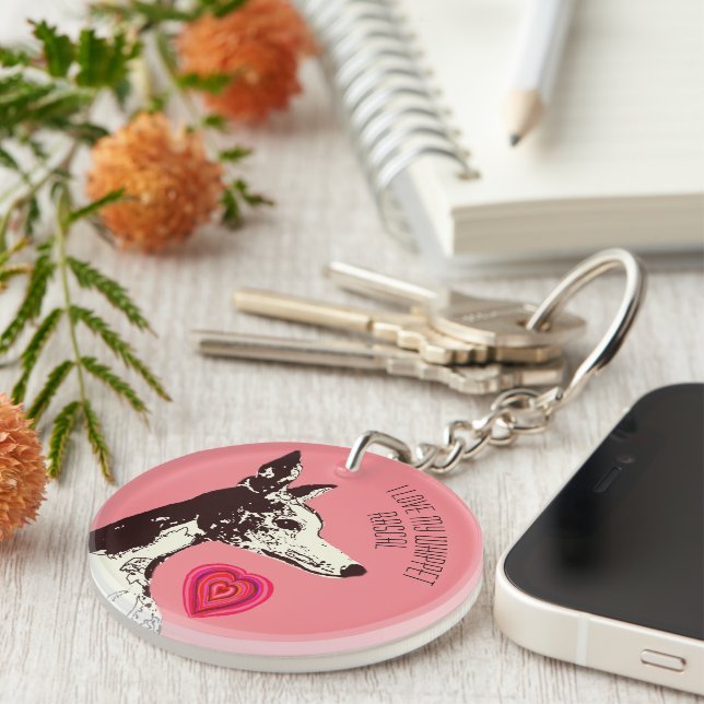 Whippet Keychain (Front Right)