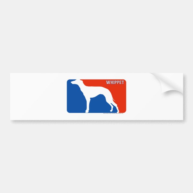 Whippet Major League Dog Bumper Sticker (Front)