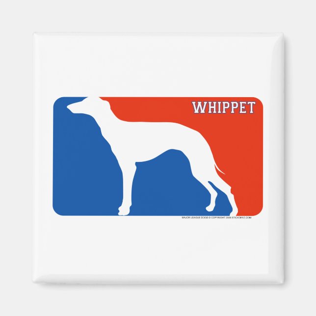 Whippet Major League Dog Magnet (Front)
