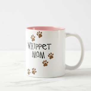 Whippet Mom for Whippet Dog Moms Two-Tone Coffee Mug