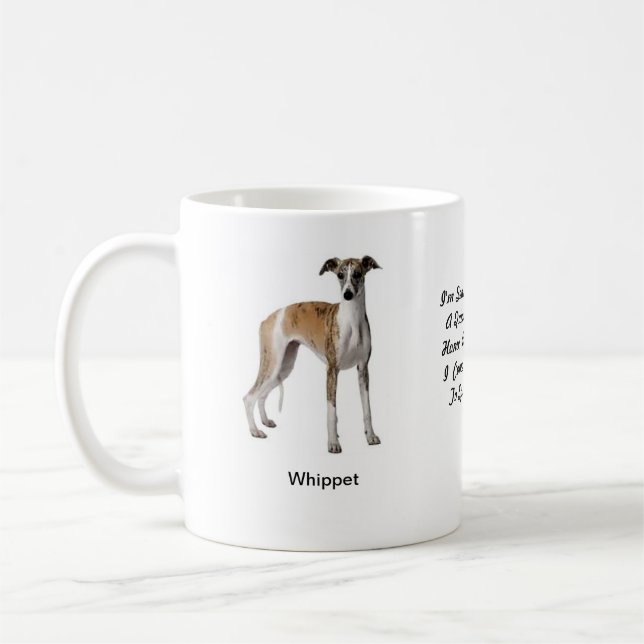 Whippet Mug - With two images and a motif (Left)