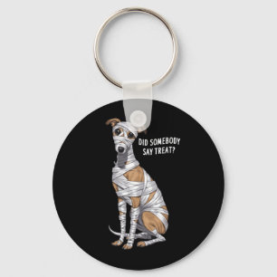 Whippet Mummy Halloween Dog Performance Keychain