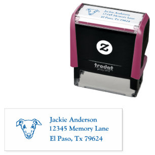 WHIPPET   Name & Return Address  Self-inking Stamp