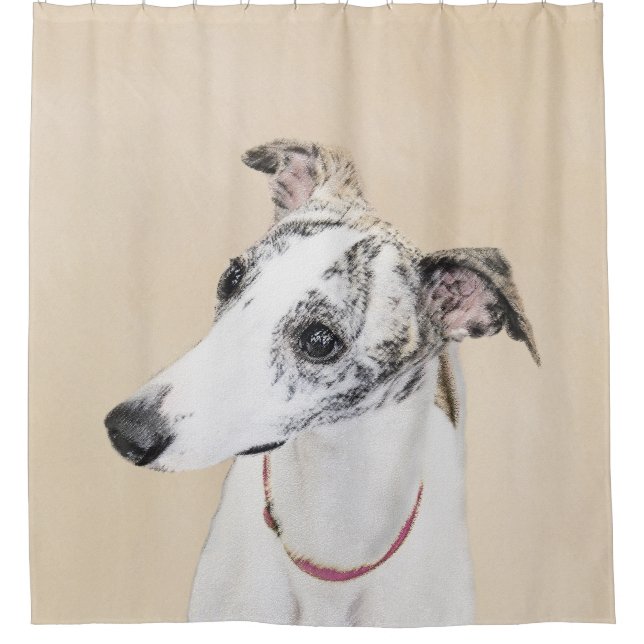 Whippet Painting - Cute Original Dog Art (Front)