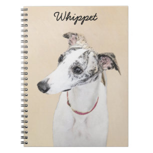 Whippet Painting - Cute Original Dog Art Notebook