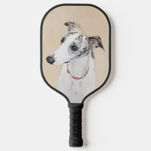 Whippet Painting - Cute Original Dog Art Pickleball Paddle
