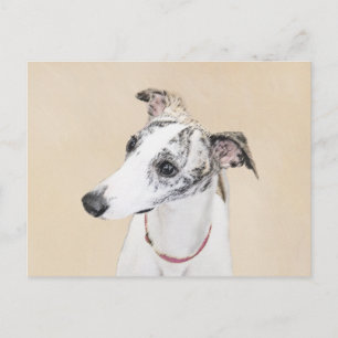 Whippet Painting - Cute Original Dog Art Postcard