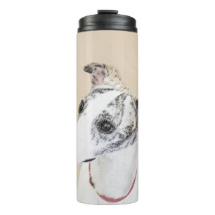 Whippet Painting - Cute Original Dog Art Thermal Tumbler