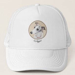 Whippet Painting - Cute Original Dog Art Trucker Hat