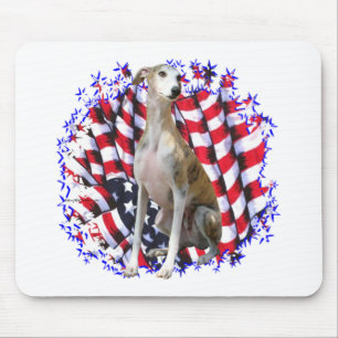 Whippet Patriot Mouse Pad