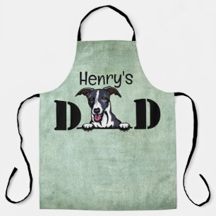 Whippet Peeking Personalized Dad Apron