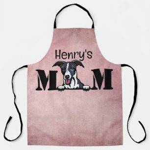 Whippet Peeking Personalized Mom Apron