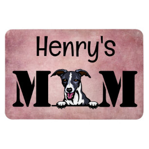Whippet Peeking Personalized Mom  Magnet