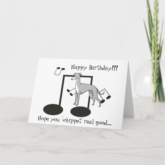 Whippet Pun - Greeting Card (Front)