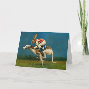 Whippet Racer Greetings Card