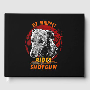 Whippet Rides Shotgun Funny Halloween Guest Book