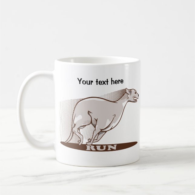 Whippet Running Coffee Mug (Left)