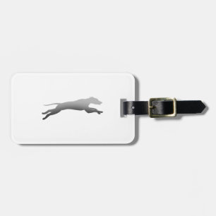 Whippet Running silhouette Luggage Tag