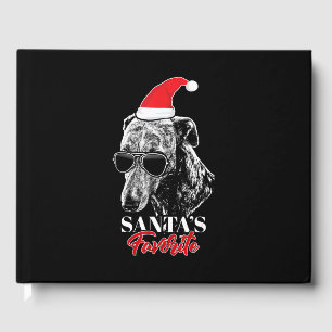 Whippet Santas Favourite Funny Christmas Guest Book