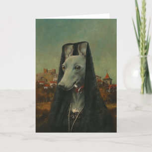 Whippet Senorita Greetings Card