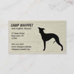 Whippet Silhouette Business Card