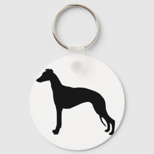 whippet silhouette keychain