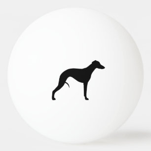 Whippet Silhouette Ping Pong Ball