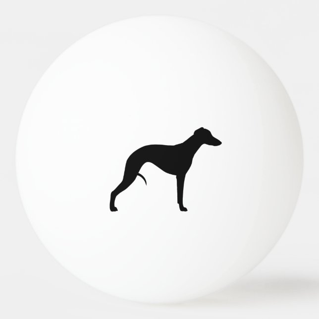 Whippet Silhouette Ping Pong Ball (Front)