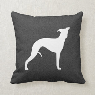 Whippet Silhouette Throw Pillow