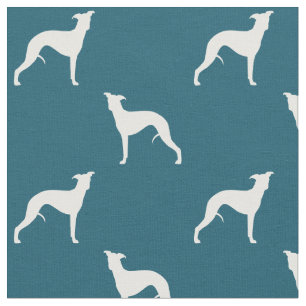 Whippet Silhouettes Pattern Fabric