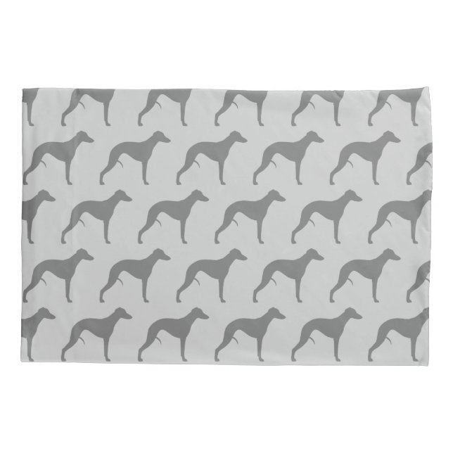 Whippet Silhouettes Pattern Pillowcase (Back)