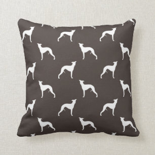 Whippet Silhouettes Pattern Throw Pillow