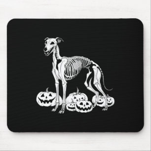 Whippet Skeleton Birthday Halloween Dog Mens Women Mouse Pad