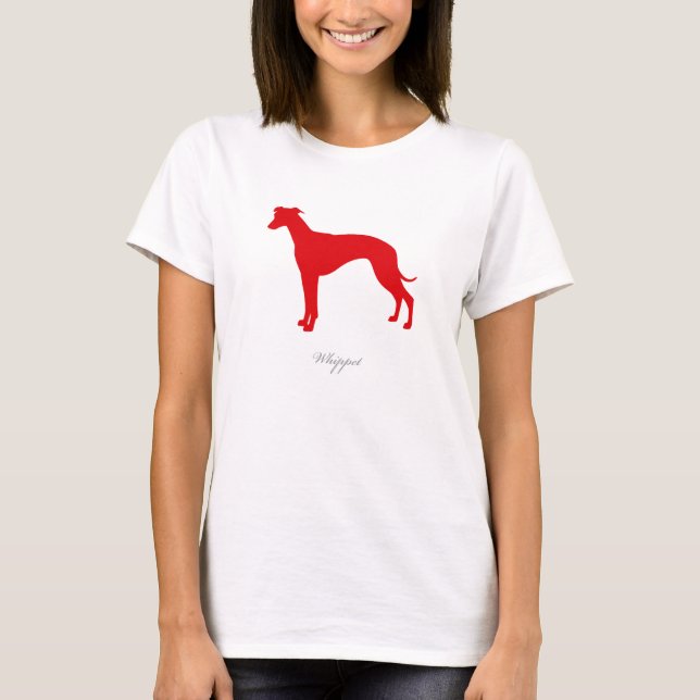 Whippet T-shirt (red silhouette) (Front)