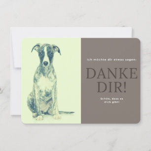 Whippet Thank You Card