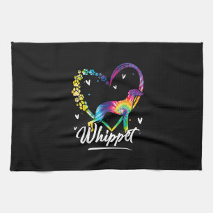 Whippet Tie Dye Rainbow Dog Lover Gift T-Shirt Kitchen Towel