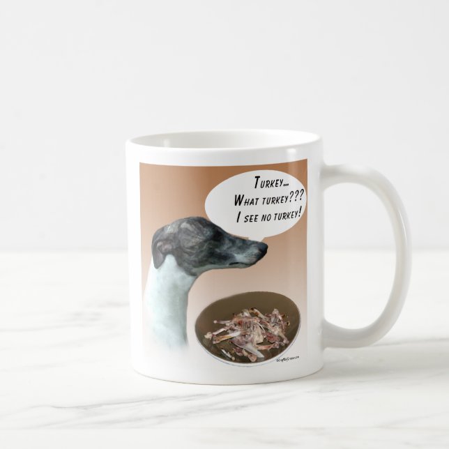Whippet Turkey Coffee Mug (Right)
