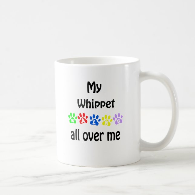 Whippet Walks Design Coffee Mug (Right)