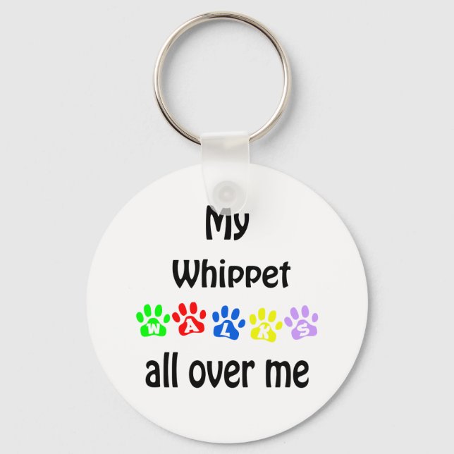 Whippet Walks Design Keychain (Front)