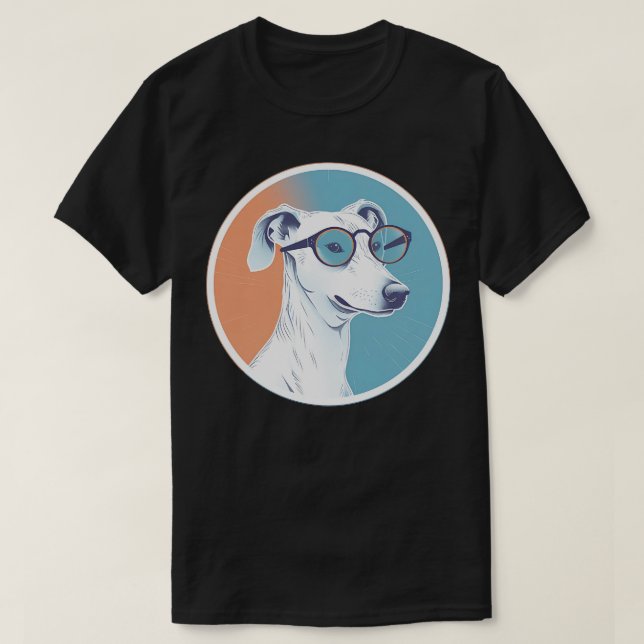 Whippet Wearing Sunglasses T-Shirt (Design Front)