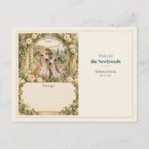 Whippet Wedding Guest Book Wishes Postcard