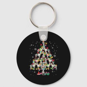 Whippets Christmas Tree Funny Whippets Lover Chris Keychain