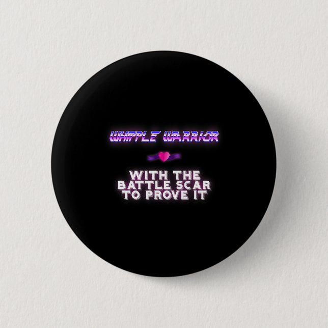 Whipple Warrior Pancreatic Cancer Awareness   2 Inch Round Button (Front)