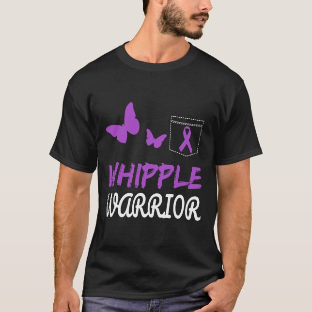 Whipple Warrior Purple Ribbon Pancreatic Cancer Aw T-Shirt (Front)